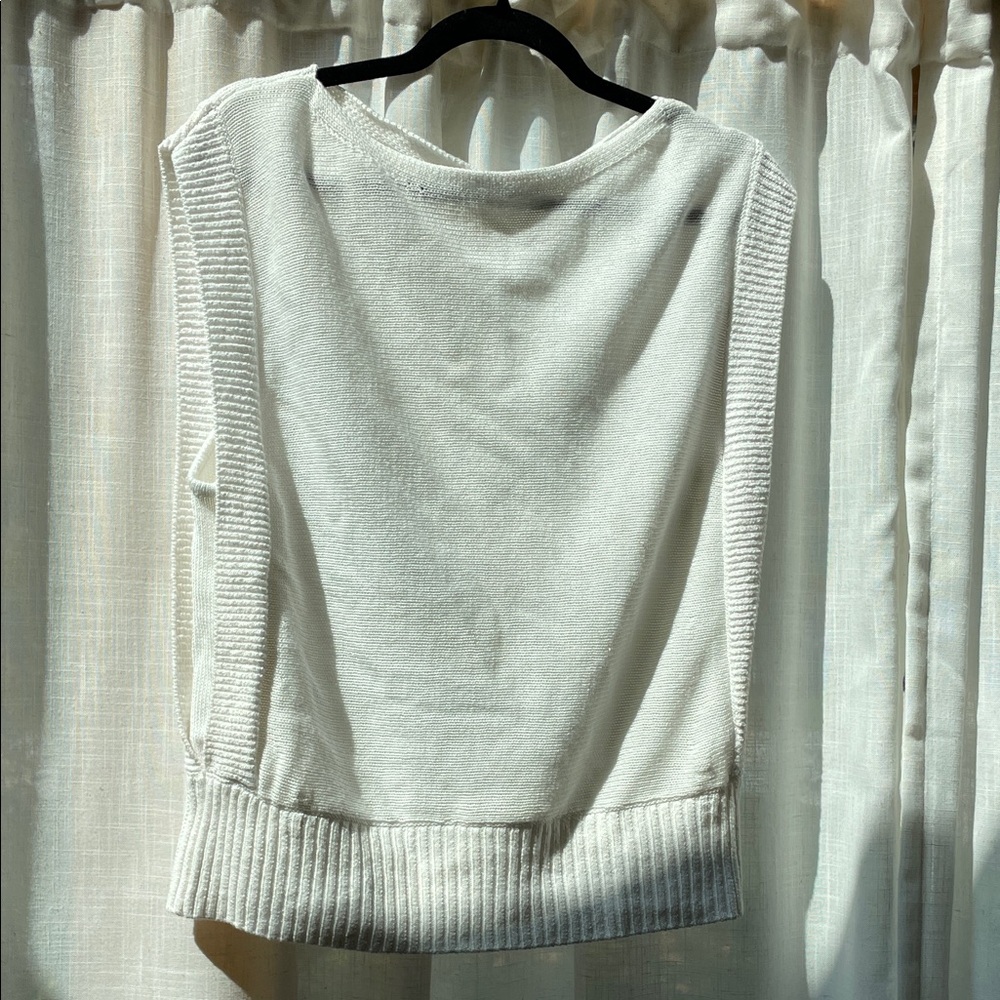 Anthropologie Maeve Ivory Knit Top